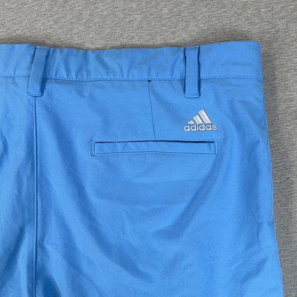 Adidas Golf Shorts Mens 36 Blue Recycled Polyester Spandex Performance Stretch